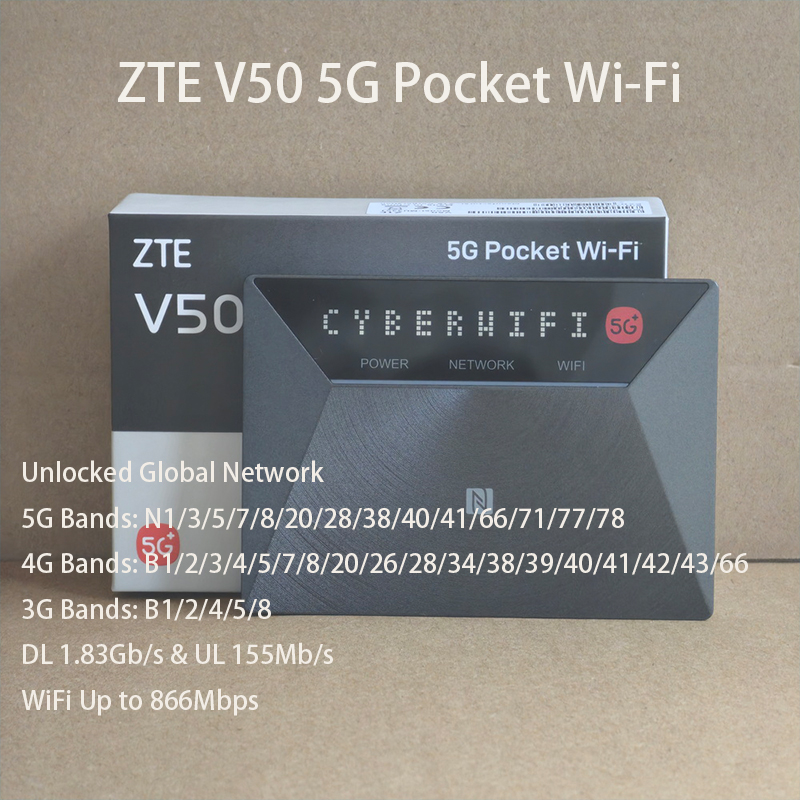 4G Router Dual Band Wifi Ac1200 - ZTE 5G Mobile WiFi V50 MU3351