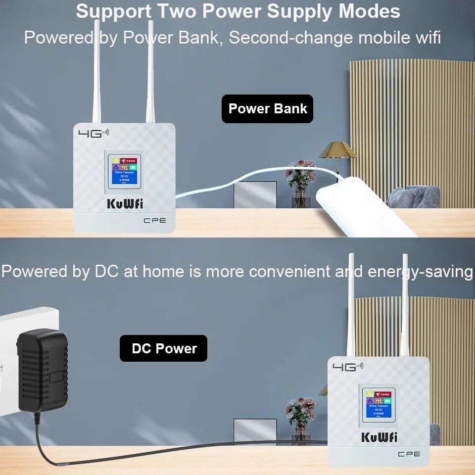 KuWFi Unlocked 4G LTE WiFi Rou - đánh giá và giá Industrial 4G Router Vpn