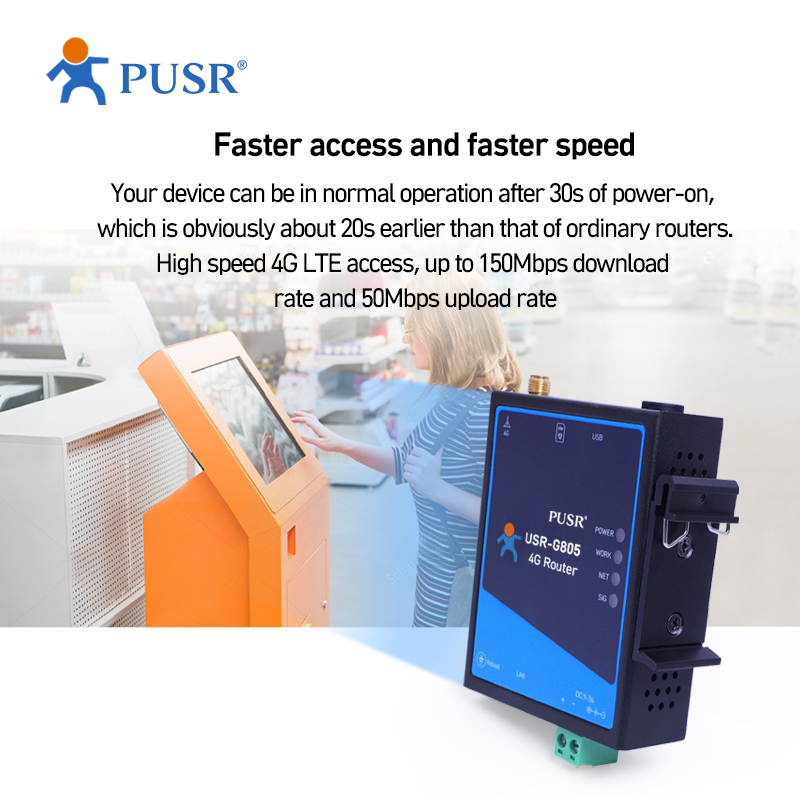 PUSR Tế Bào Không Dây 4G Lte V - đánh giá và giá Industrial 4G Router Vpn
