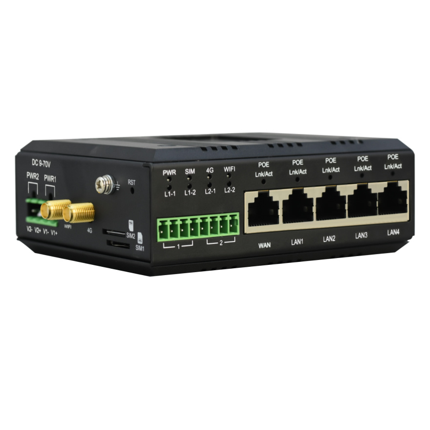 Din Rail Industrial 4G Router  - đánh giá và giá 4G Router With Poe Wan