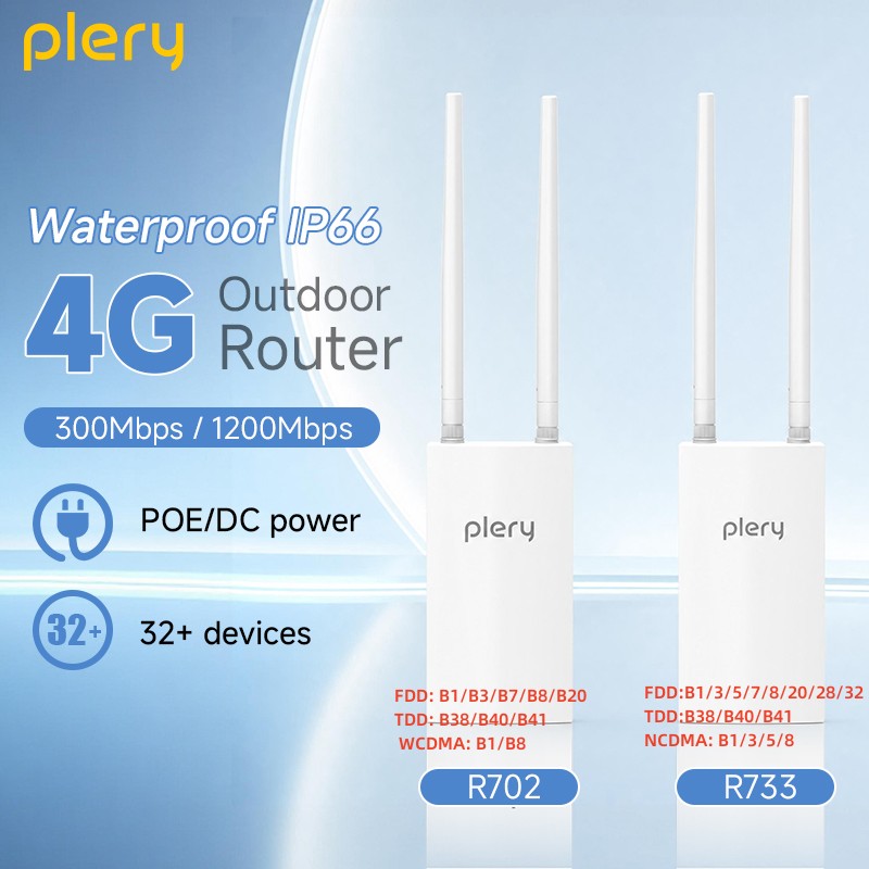 Plery 300Mbps+1200Mbps Outdoor - đánh giá và giá 4G Lte Router Outdoor Waterproof