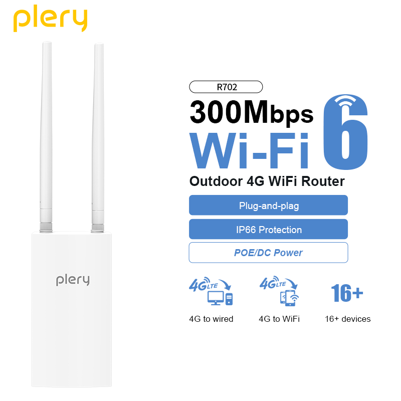 Plery 300Mbps+1200Mbps Outdoor - đánh giá và giá 4G Lte Router Outdoor Waterproof