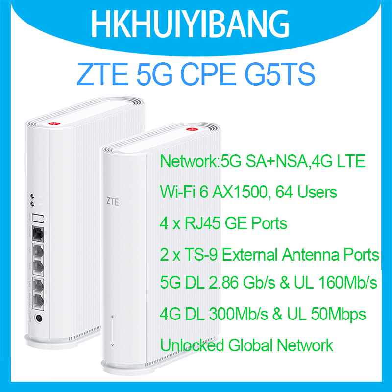 ZTE 5G CPE G5TS Dual Band Wi-F - đánh giá và giá 4G Lte Modem Cat6 External Antenna